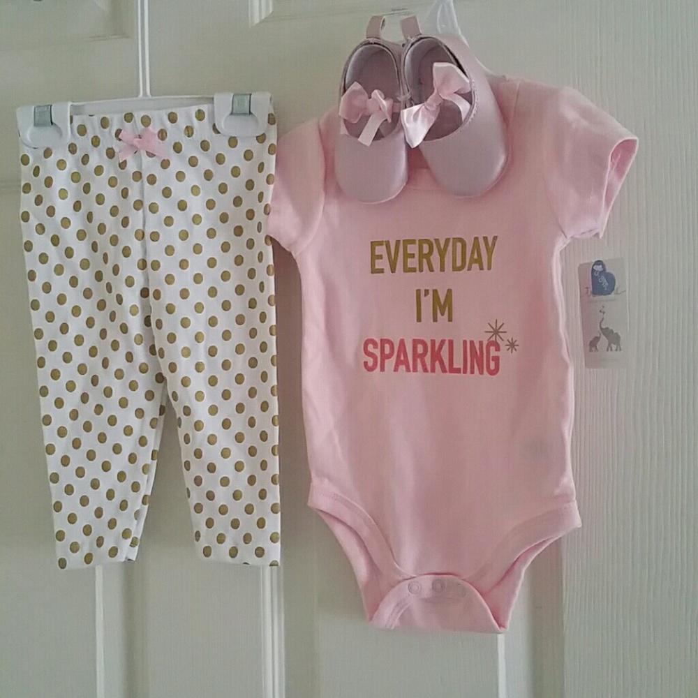 CUTE LITTLE TREASURE BABY GIRLS 3-PIECE SETS